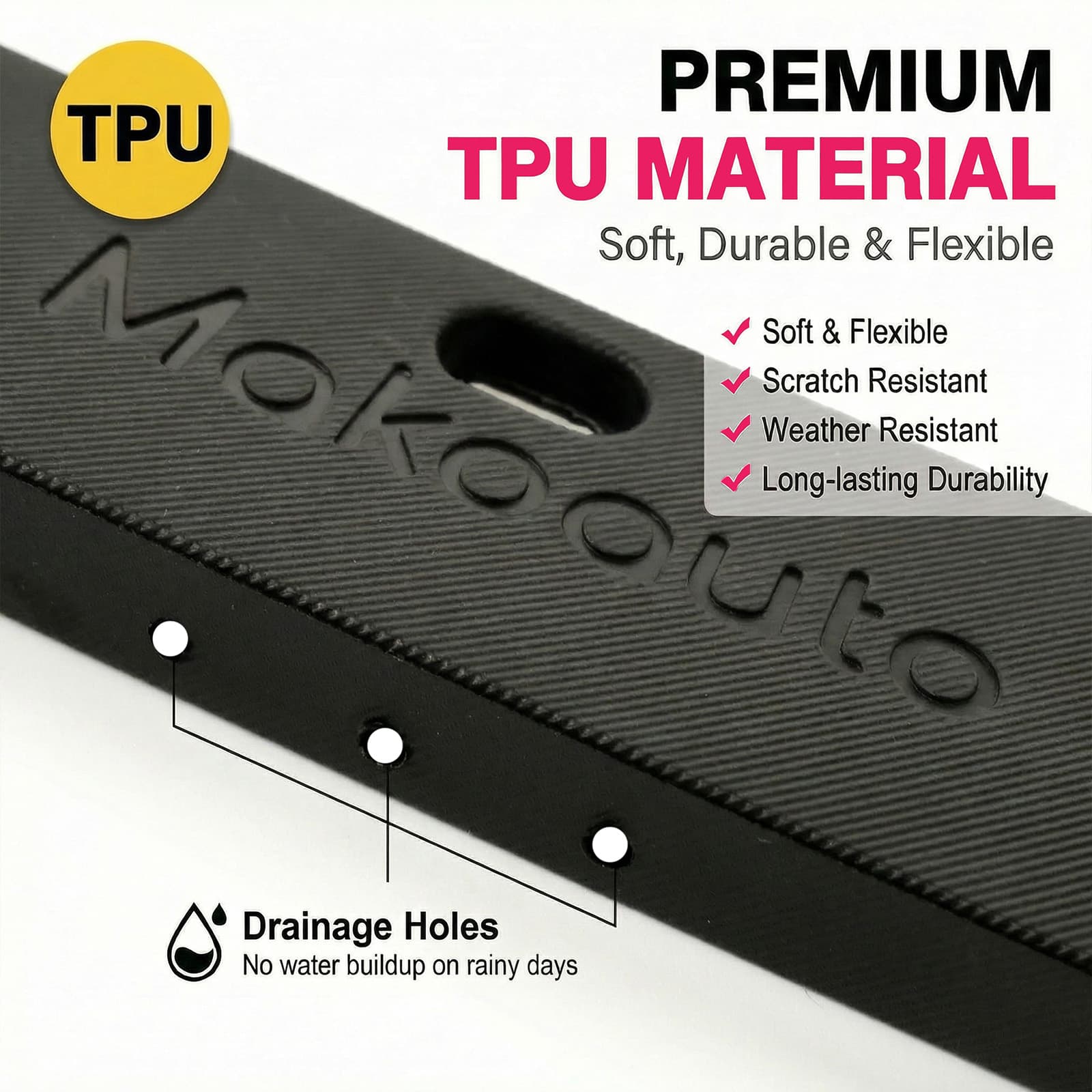 Custom MakoAuto license plate frame installed on a car